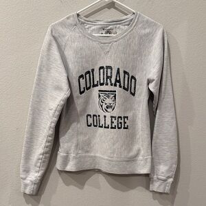 Colorado College Champion Heritage Reverse Weave Gray Sweatshirt Size Small
